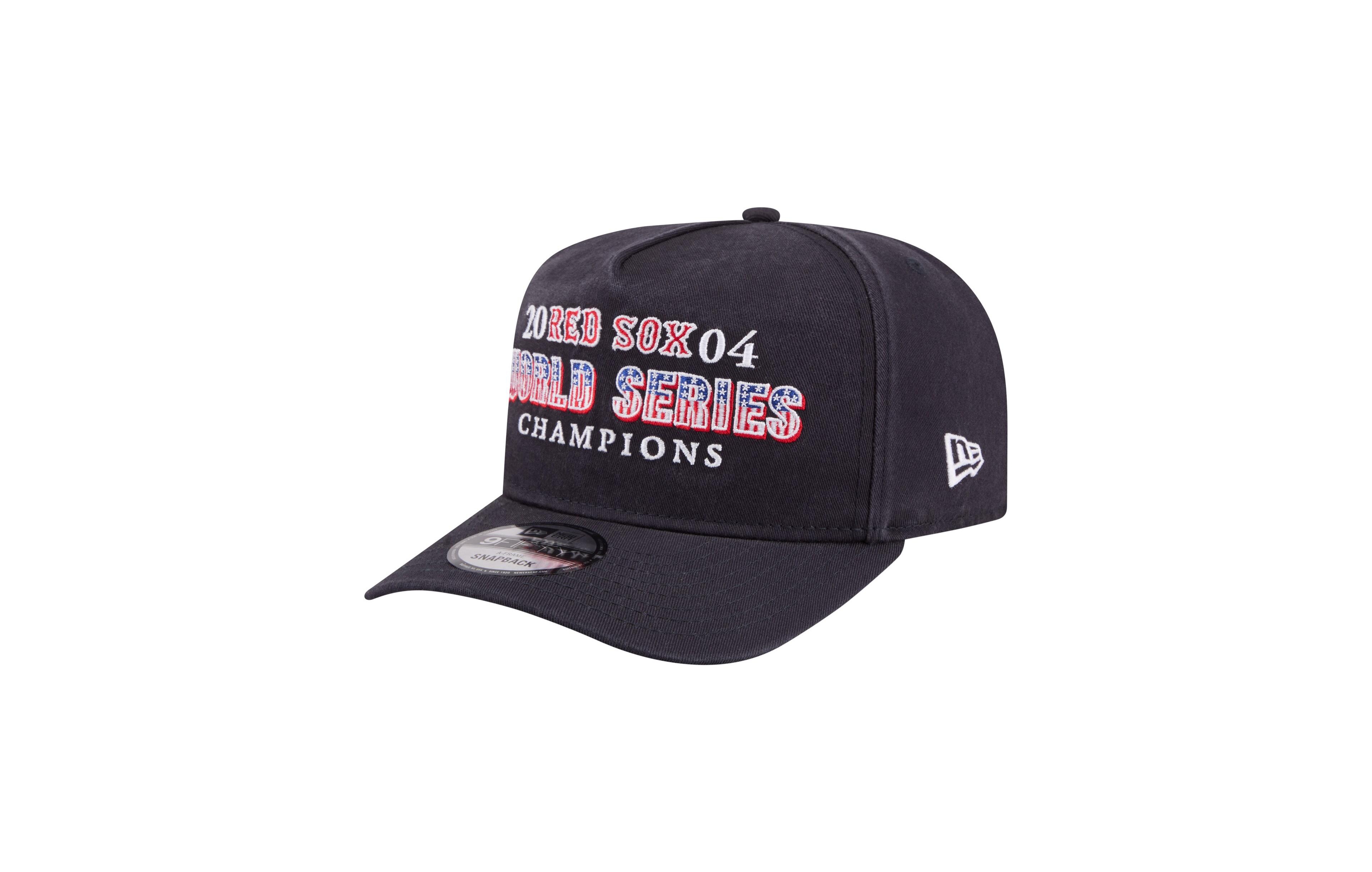 New Era Men's Navy Boston Red Sox 2004 World Series Champions Historic 9FIFTY A-Frame Snapback Hat