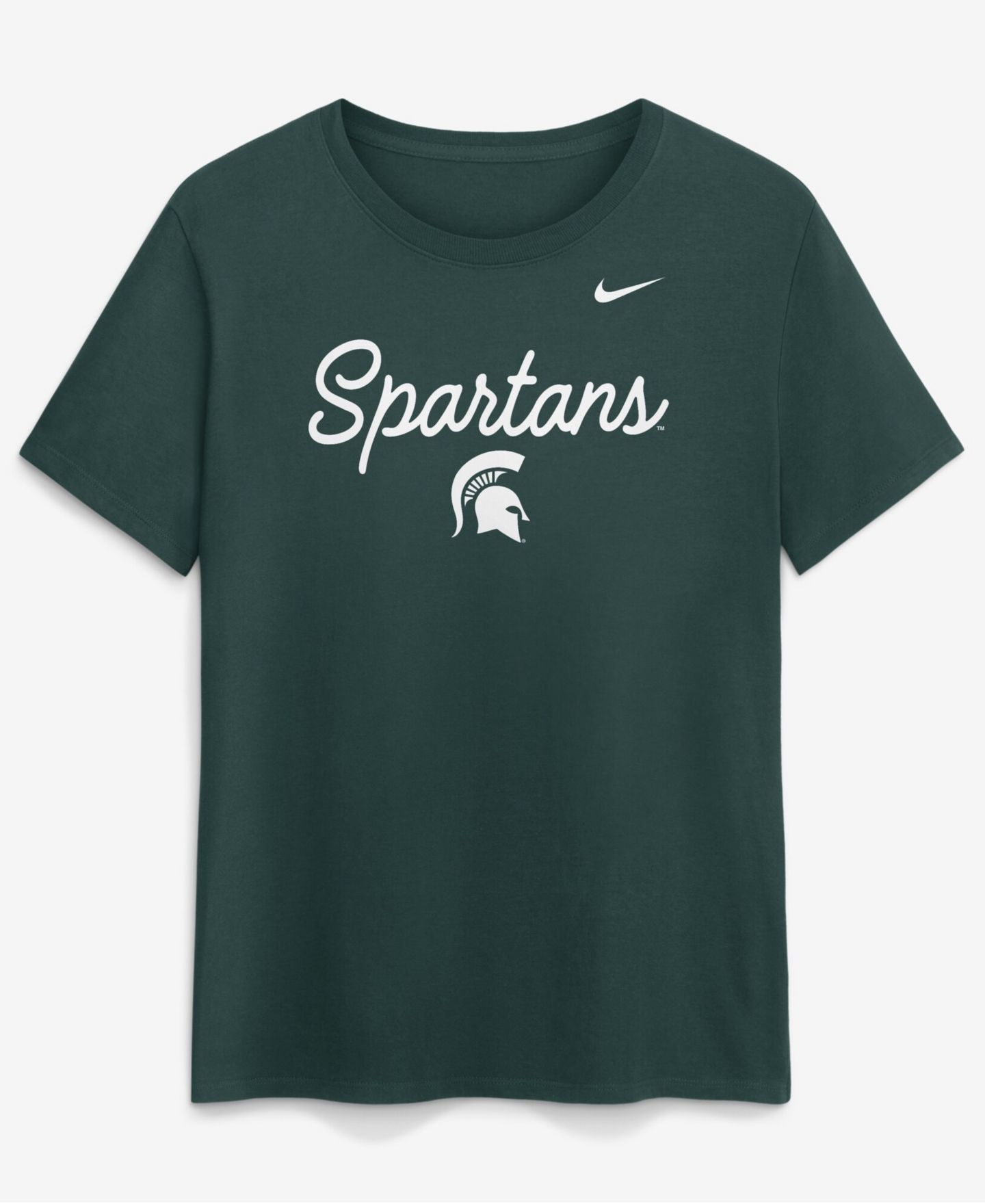 Женская футболка Nike Green Michigan State Spartans Script Mantra Logo — фото 4