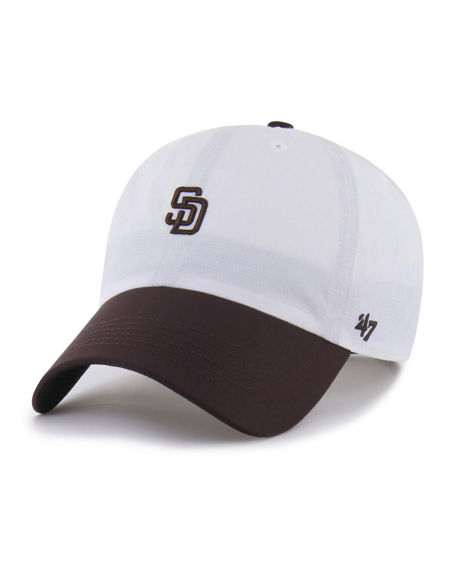 Men's White/Brown San Diego Padres Vista Mini Clean Up brrr Adjustable Hat