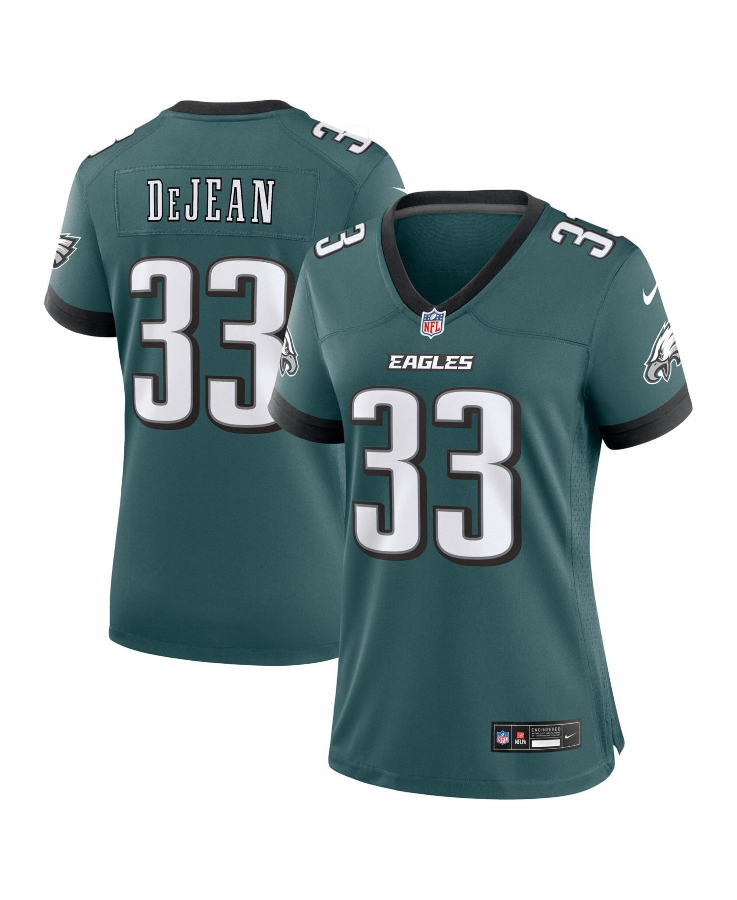 Women's Cooper DeJean Midnight Green Philadelphia Eagles Team Game Jersey