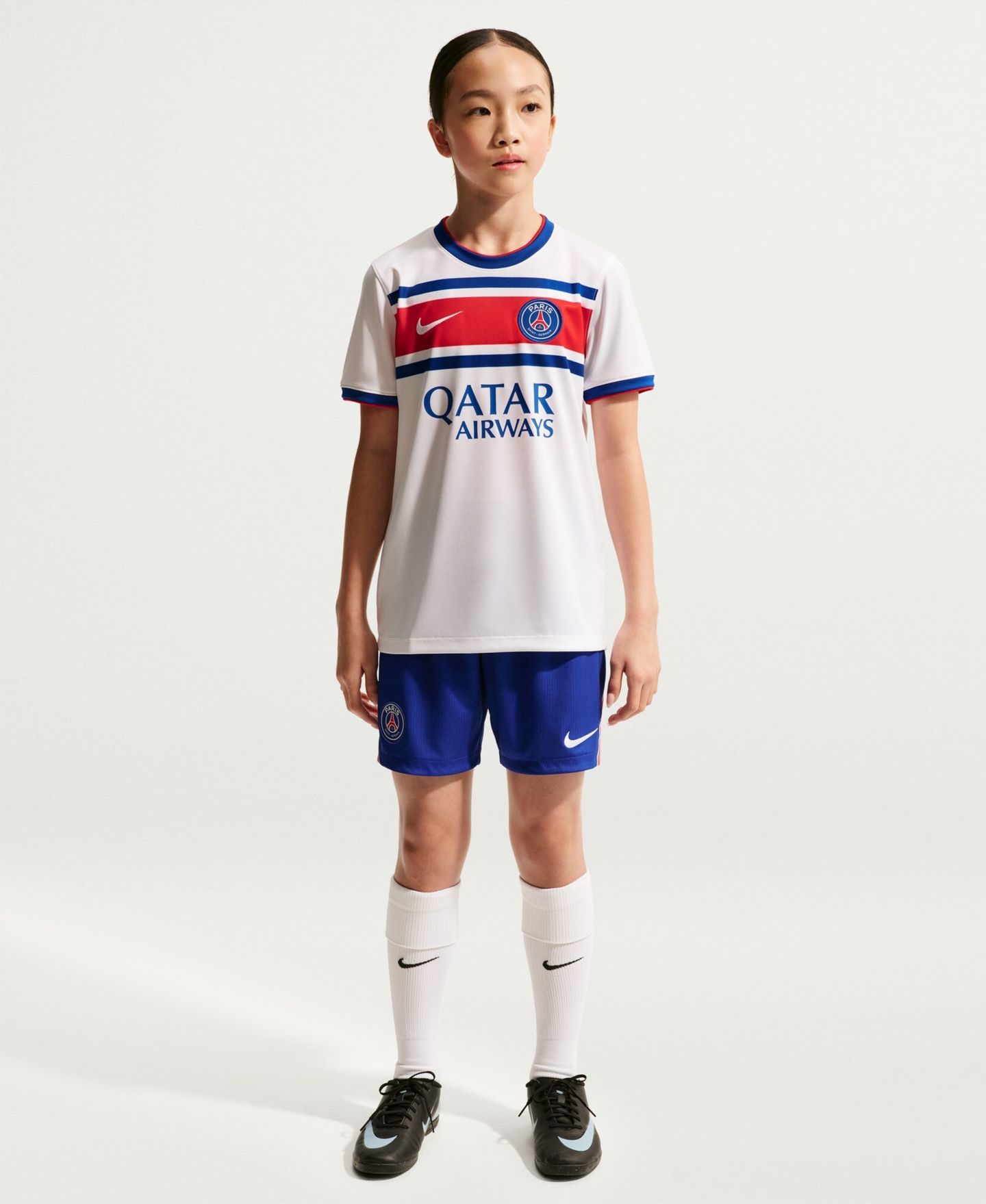 Детское джерси Nike Paris Saint-Germain 2026/27 Away Pre-Match, White — фото 4