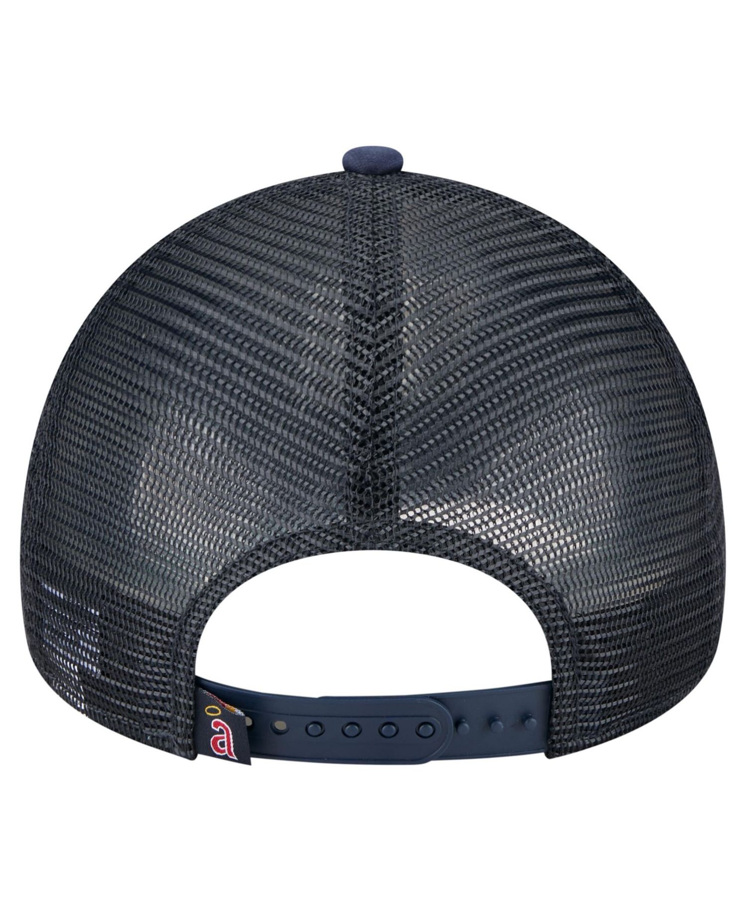 Men's Navy California Angels Distressed 9FORTY A-Frame Adjustable Trucker Hat