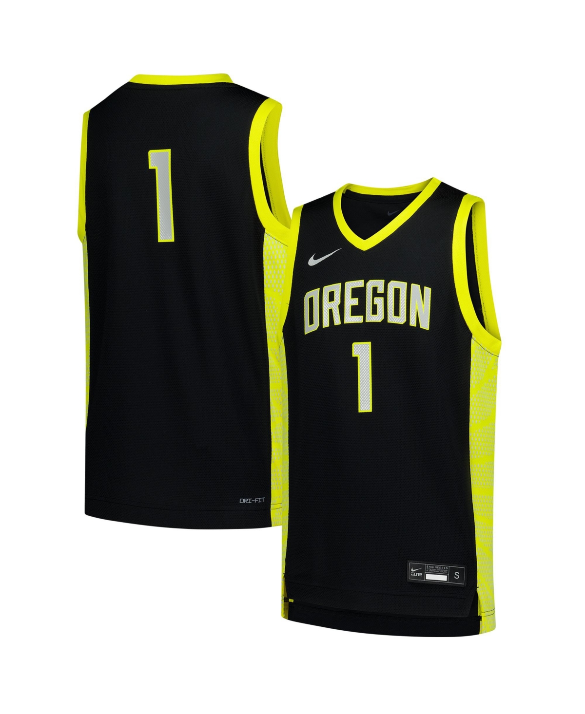 Nike Big Boys and Girls 1 Oregon Ducks Replica Basketball Jersey