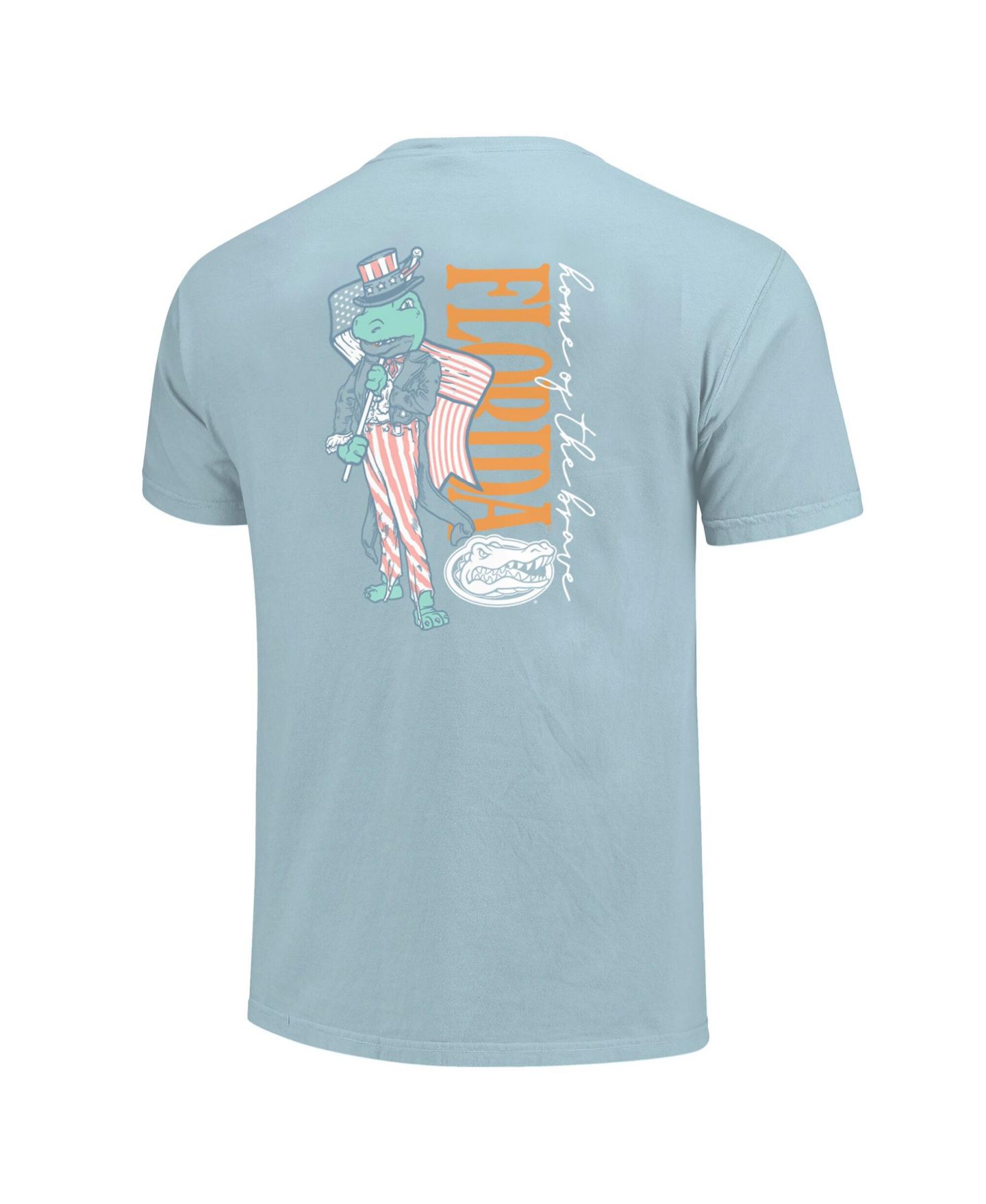 Женская футболка Image One Light Blue Florida Gators Americana Mascot Comfort Colors — фото 2