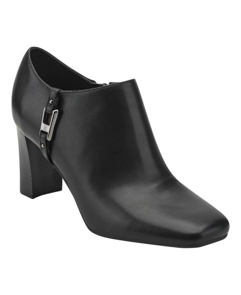 Женские туфли Bandolino Urbiny Stacked Heel Square Toe Shootie, цвет: Чёрный