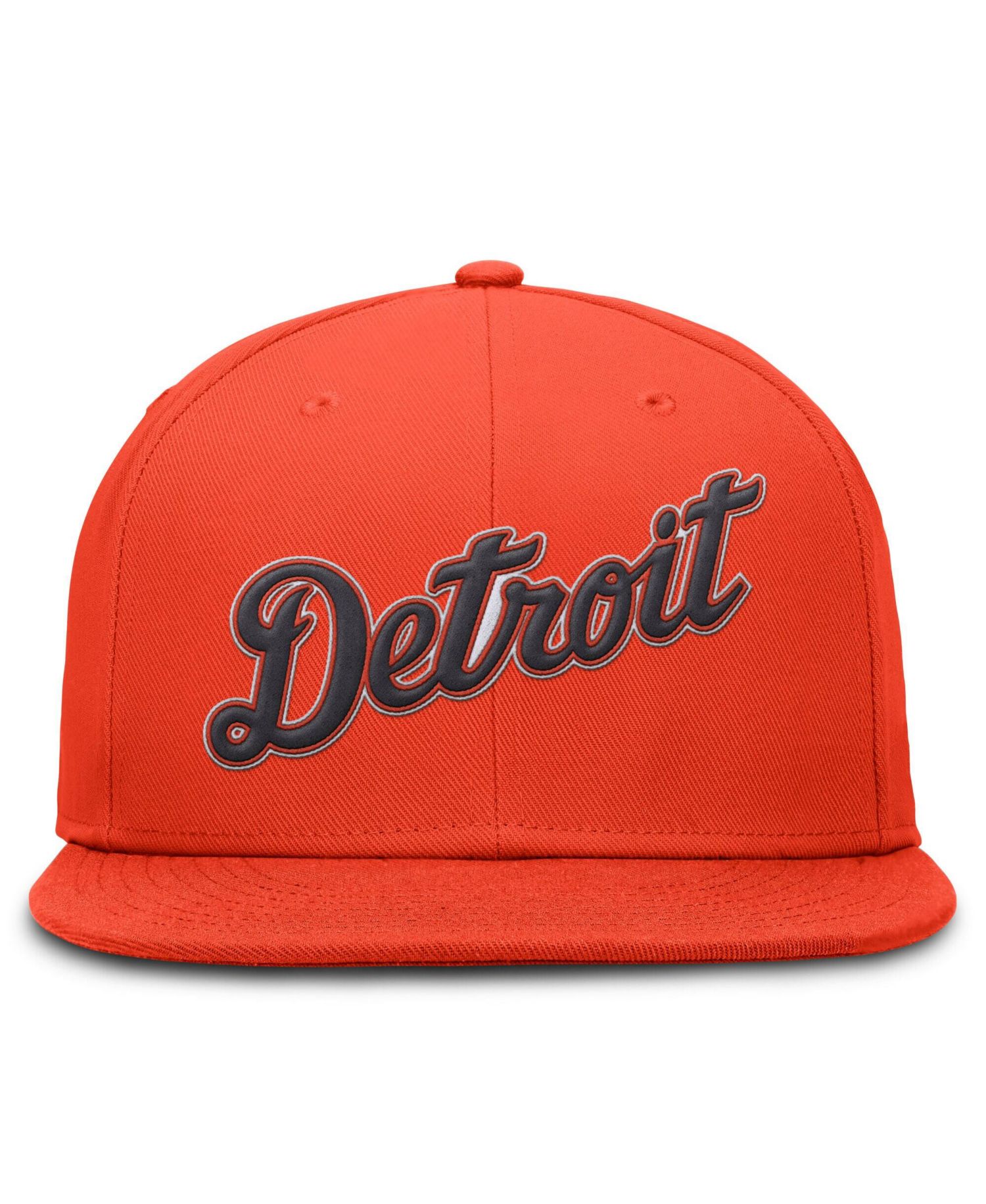 Men's Orange Detroit Tigers Wordmark Dri-FIT Round Bill True Fitted Hat