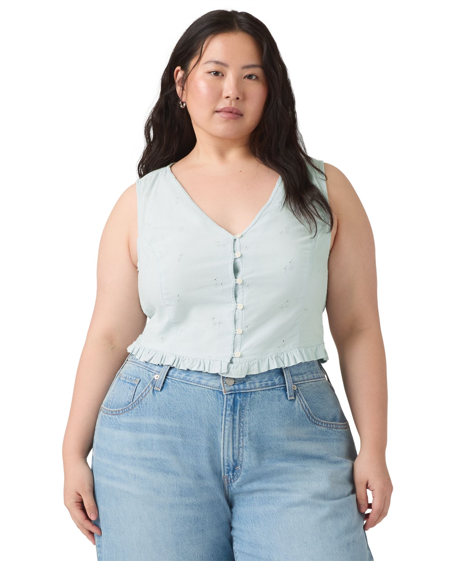 Plus Size Teagan V-Neck Sleeveless Blouse
