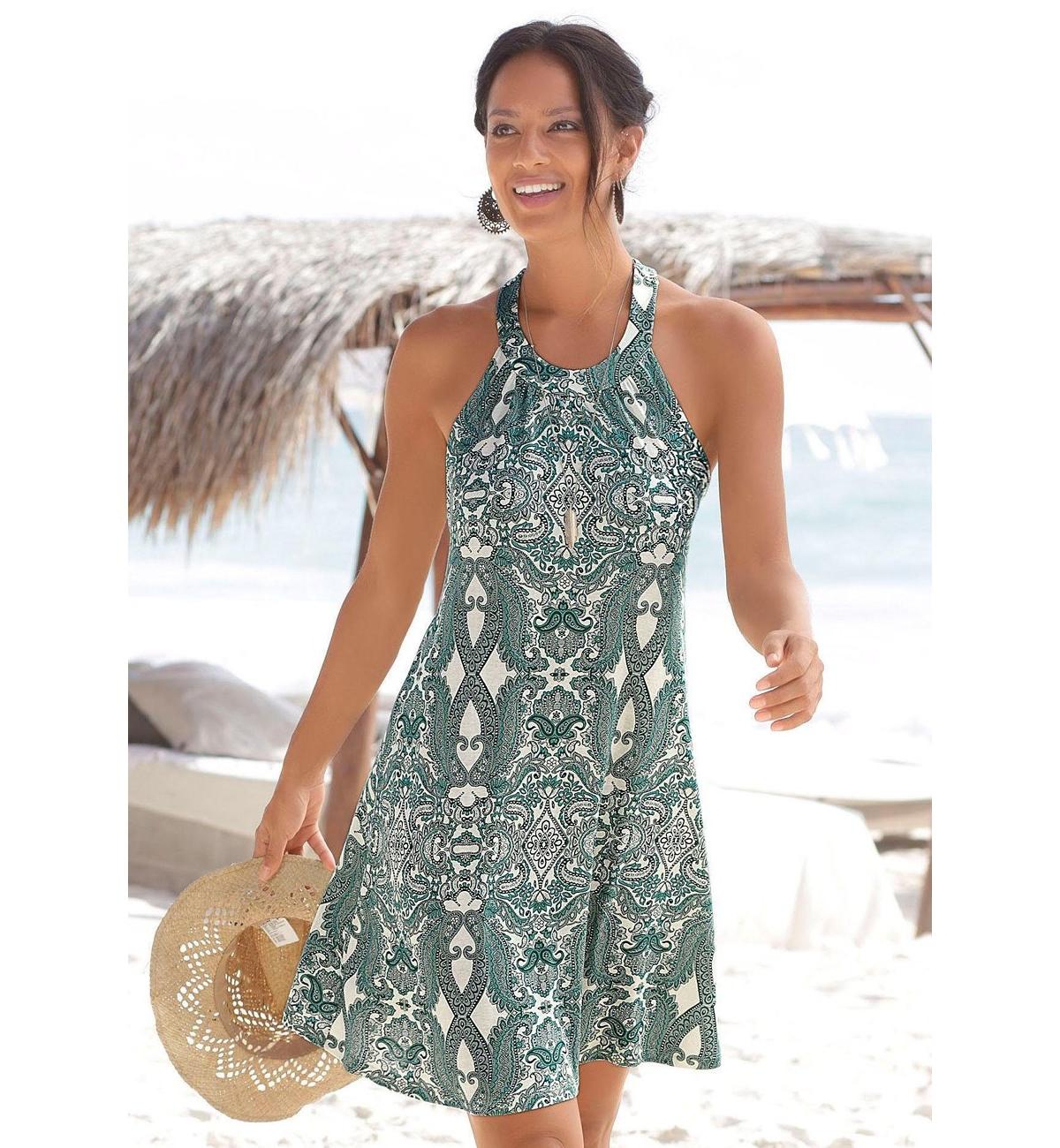Lascana Women's High Neck Racerback Dress