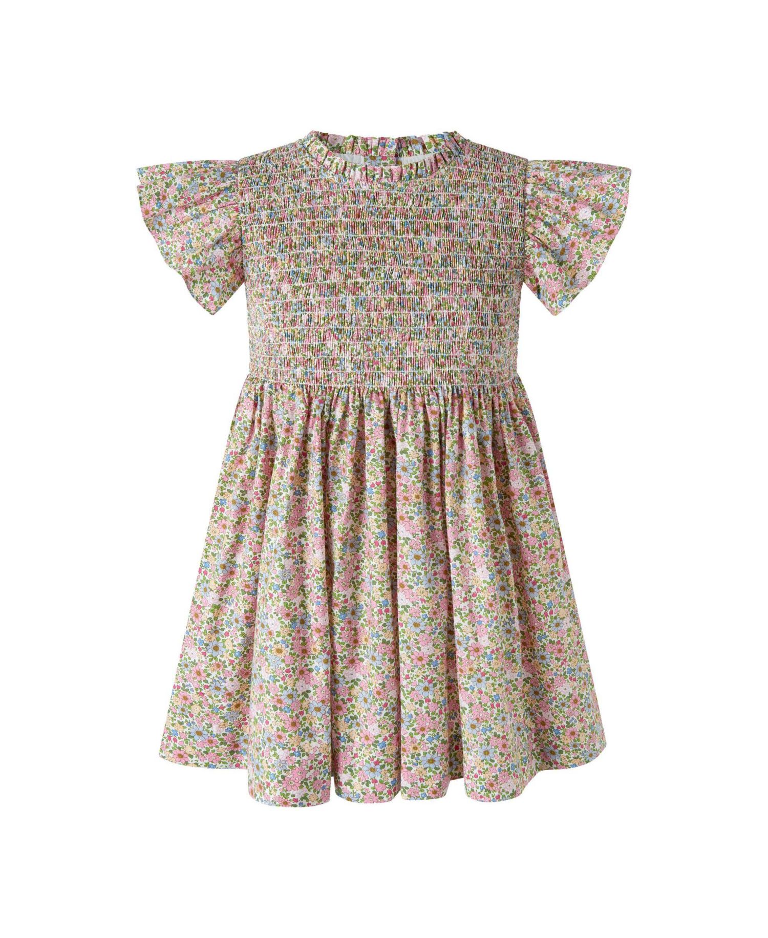 Girls' 2-12 Floral Ruched Dress