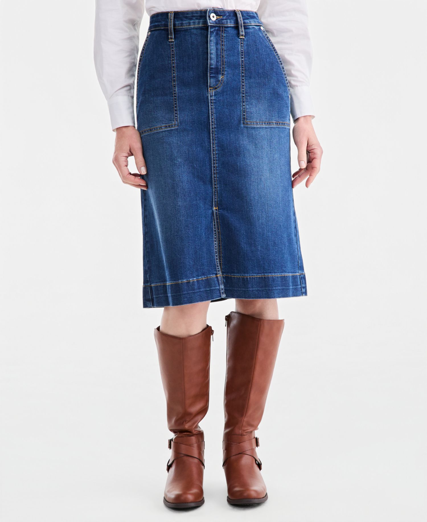 Women's Denim Utility Skirt