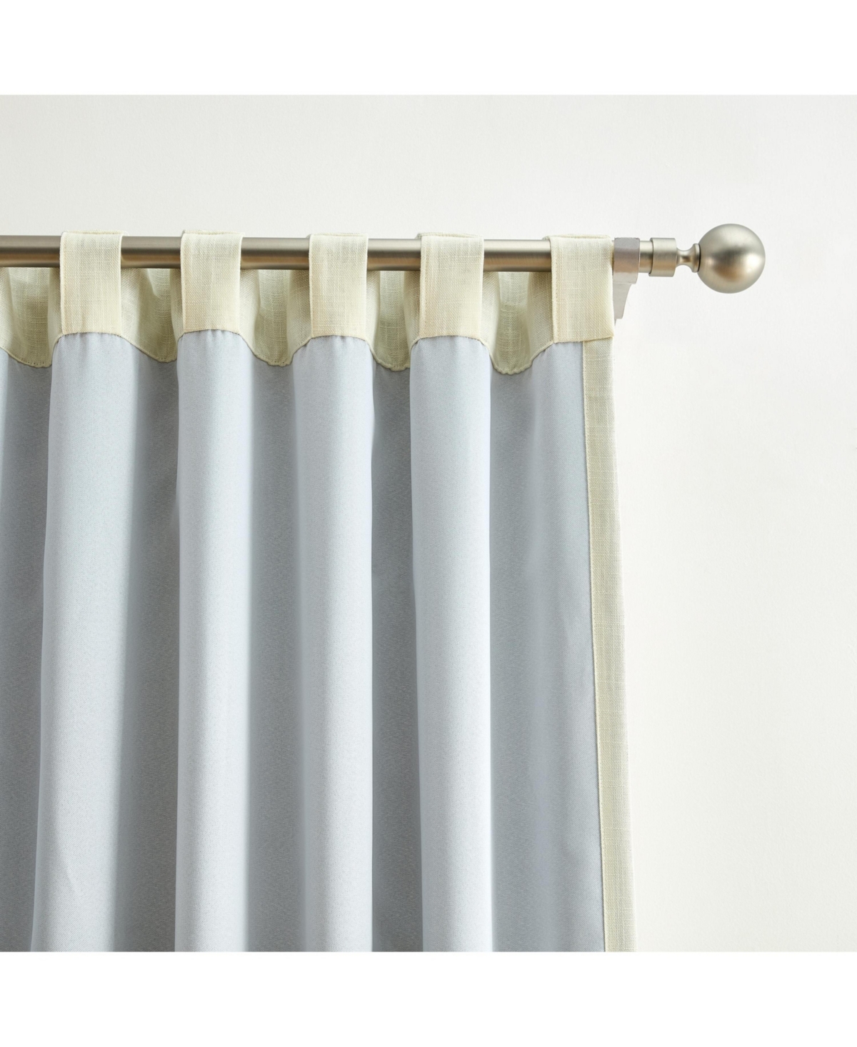 Lenox Serene Linen Blend Blackout Back Tab/Rod Pocket Window Curtain