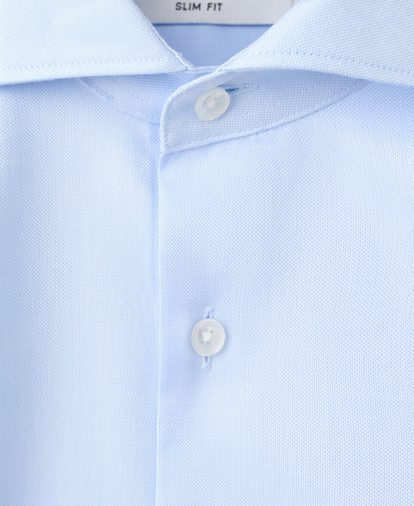 Мужская рубашка Mango Slim-Fit Cotton Dress Shirt, цвет: Небесно-голубой — фото 3