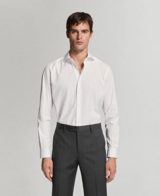 Men's Slim-Fit Cotton Poplin Dress Shirt