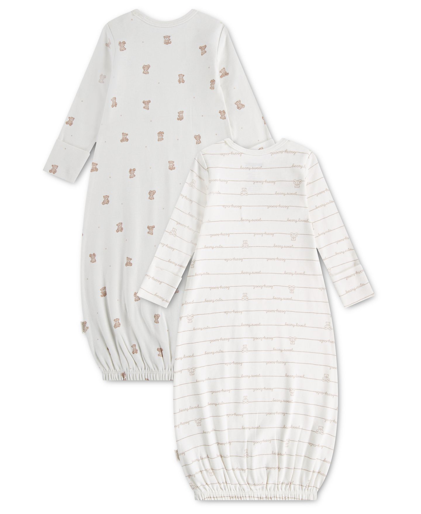 Платья Huggies Or Babywear Long-Sleeve Gowns, 2-Pack для малышей, цвет: Снежный белый — фото 2