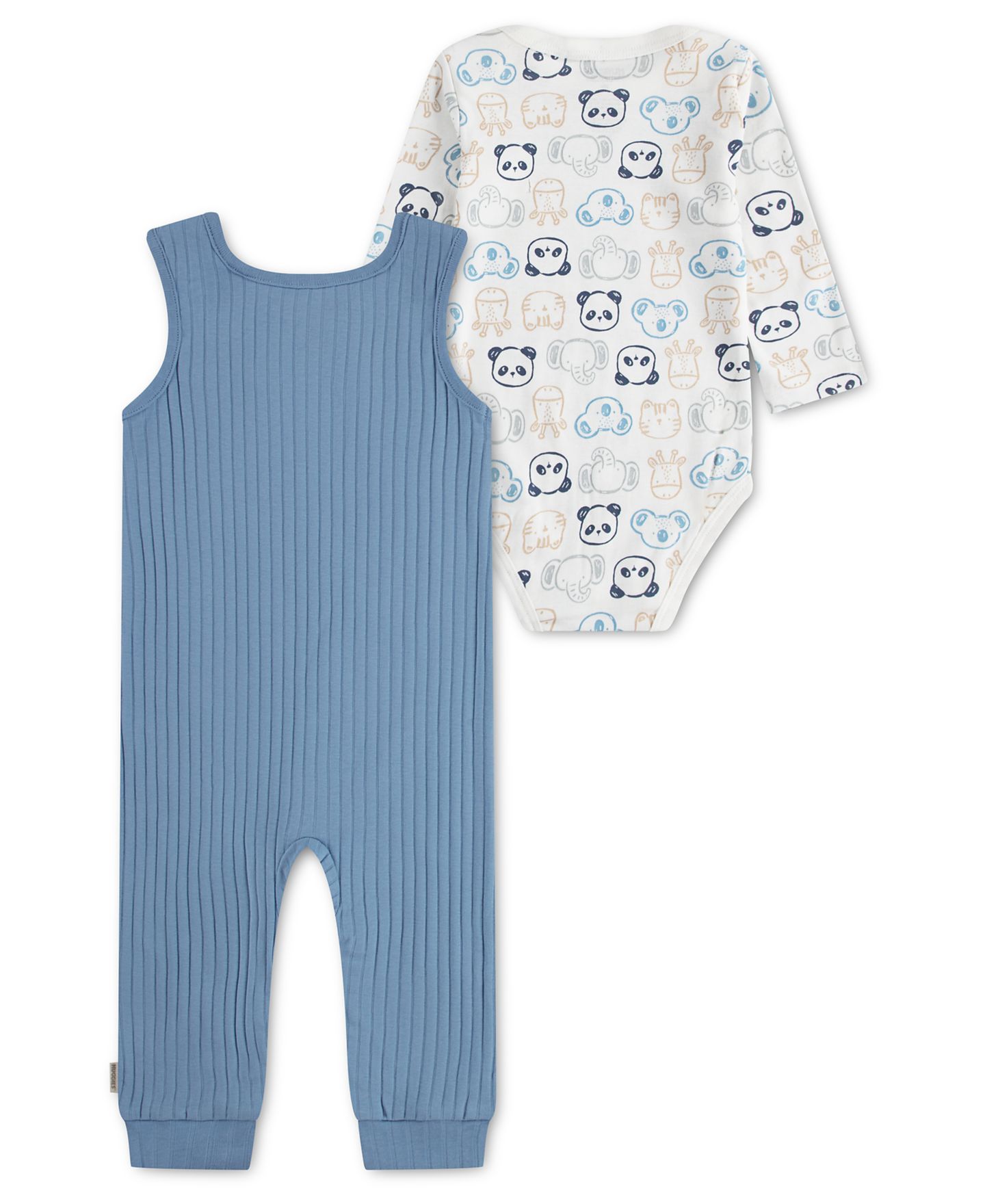 Комплект для мальчика Huggies: полукомбинезон без рукавов и боди, 2 предмета, цвет: Glacier Lake — фото 2