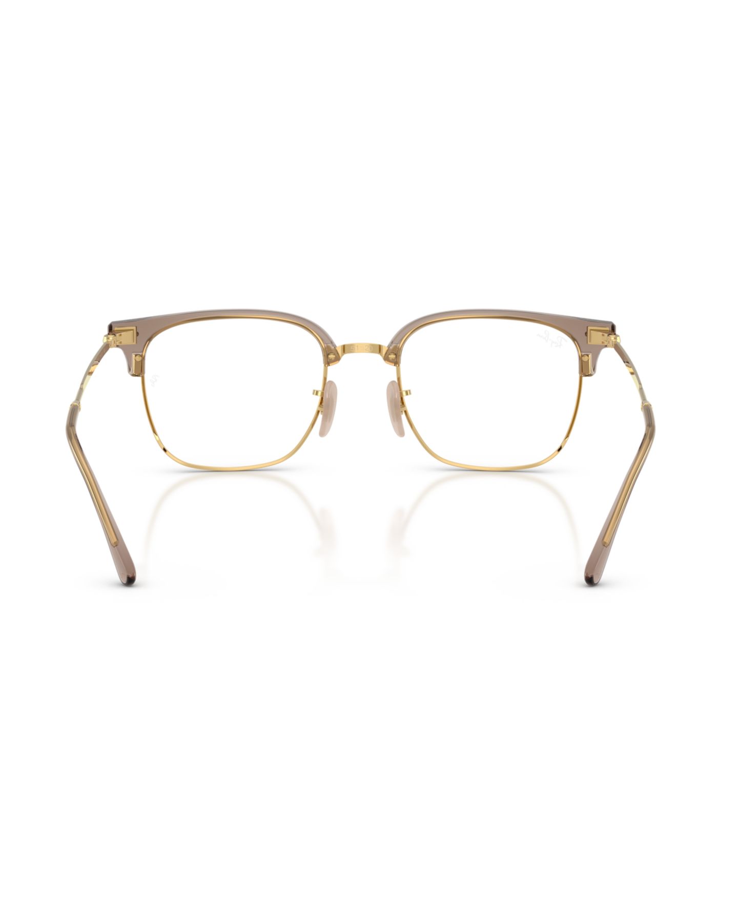 Очки Ray-Ban Unisex New Clubmaster Optics Eyeglasses, RB7216, цвет: Бежевый золотой — фото 4