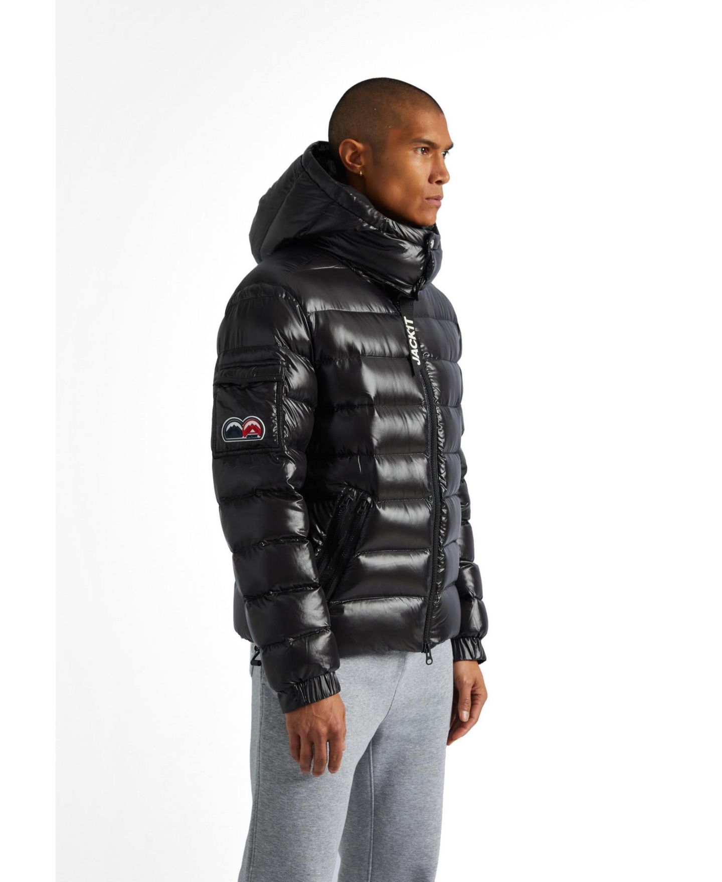 Мужская куртка JACK1T Hooded Puffer, цвет: Чёрный — фото 2