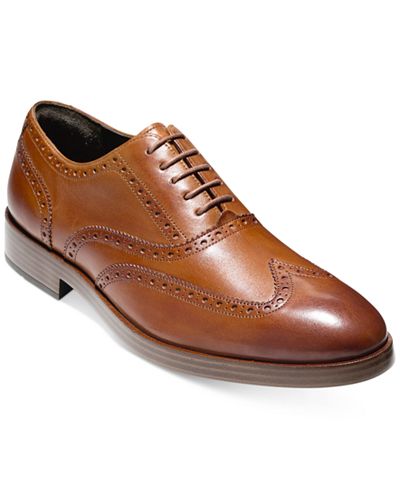 Cole Haan Men's Henry Grand Short Wing-Tip Oxfords - All Men's Shoes ...