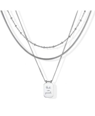 Women's God Is Good Layered Necklace