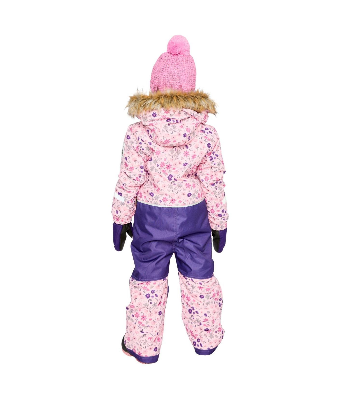Комбинезон Deux par Deux One Piece Play Snowsuit Mini Flower Print для девочек, цвет: Розовый с принтом — фото 4