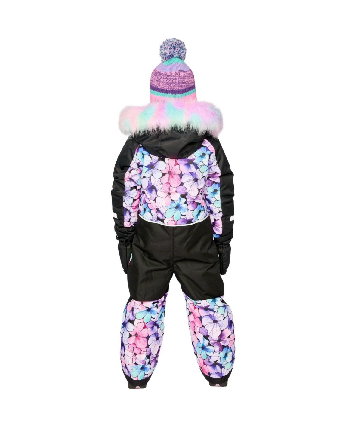 Deux par Little Girls ( 6 to 14 ) One Piece Play Snowsuit Floral Print