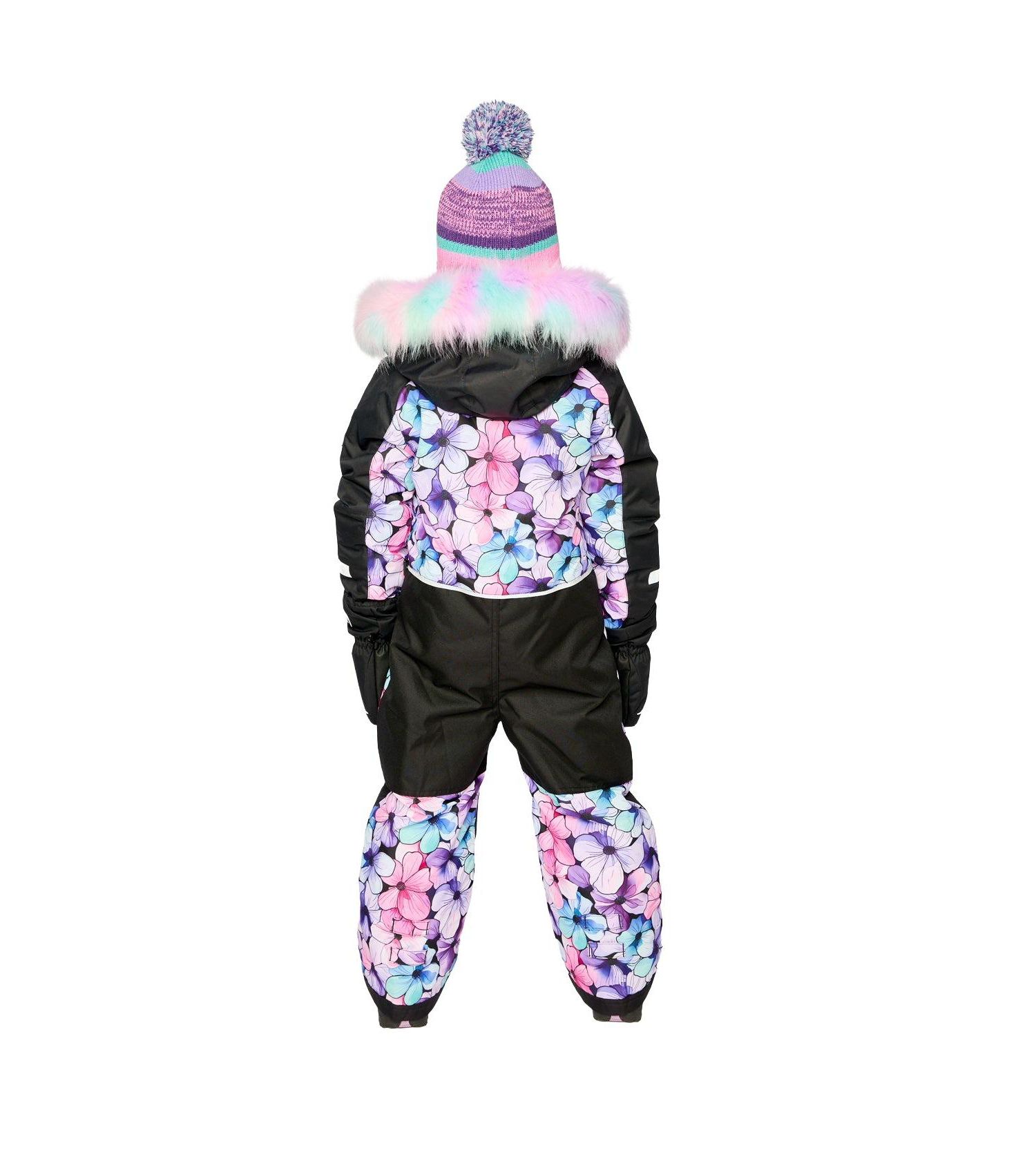 Little Girls ( 6 to 14 ) One Piece Play Snowsuit Floral Print