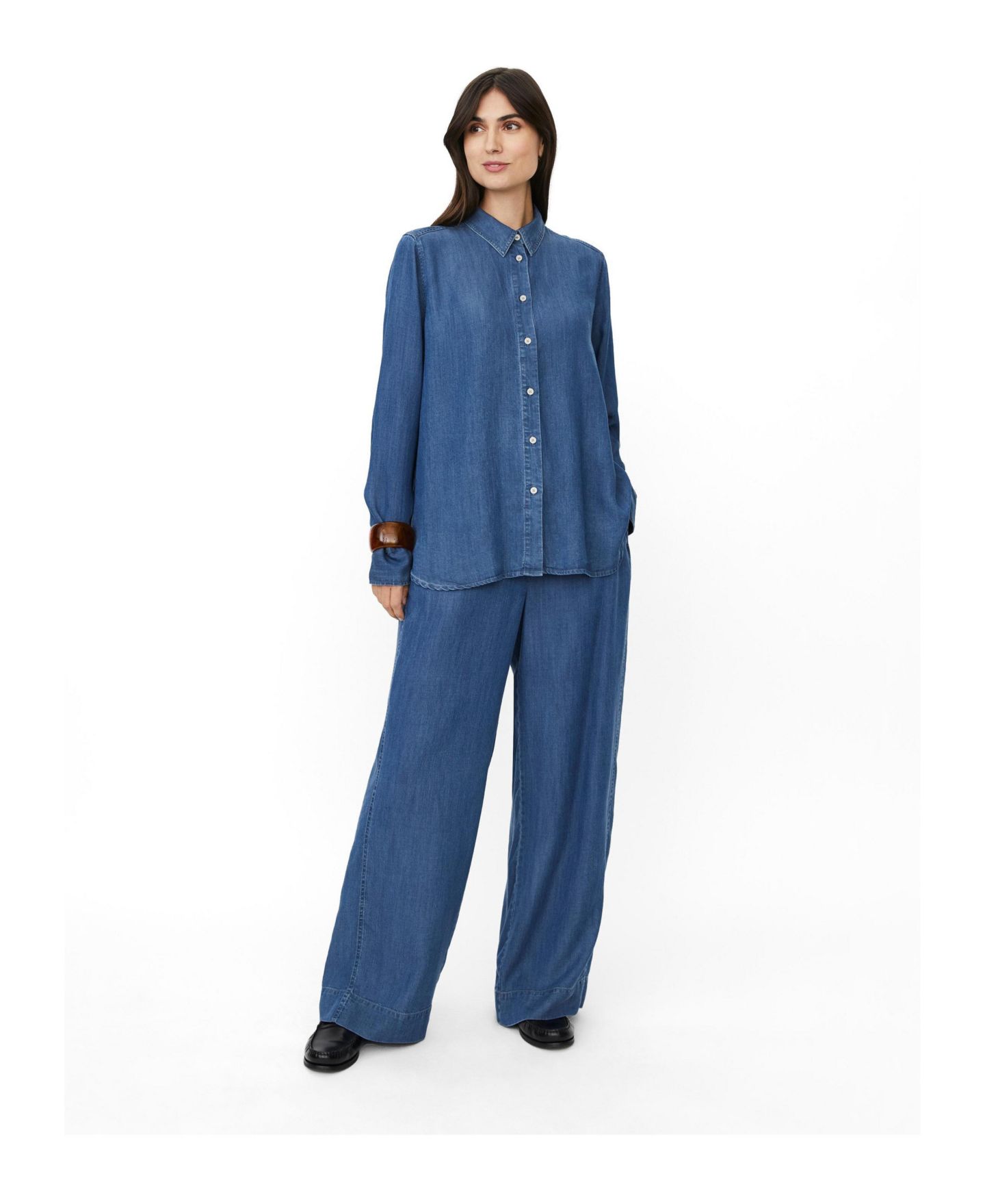 Женская рубашка Masai Copenhagen MaIshana Denim, цвет: Потёртый джинсовый — фото 2