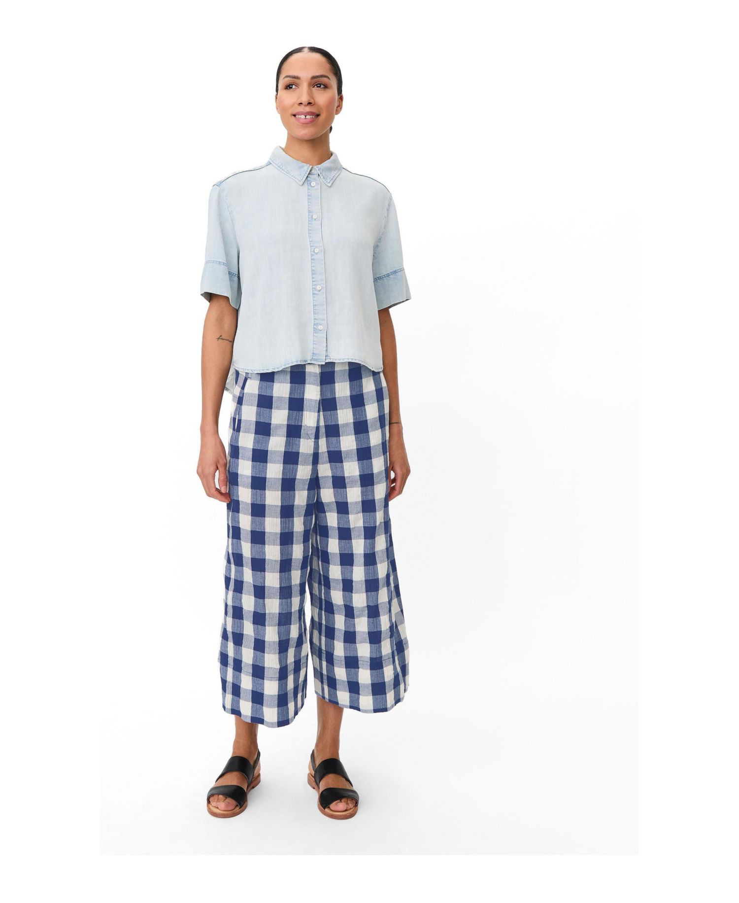 Women's Mairenova Denim Button-Front Shirt
