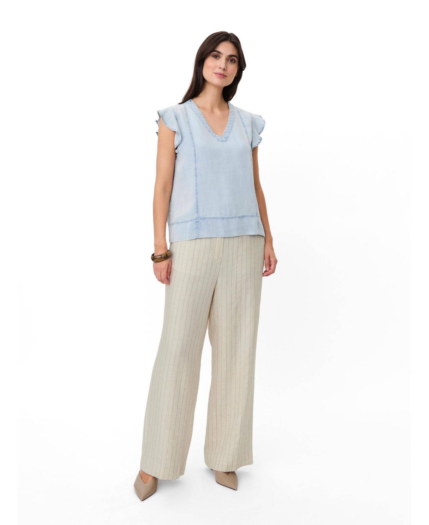 Women's Madalali Denim V-Neck Blouse