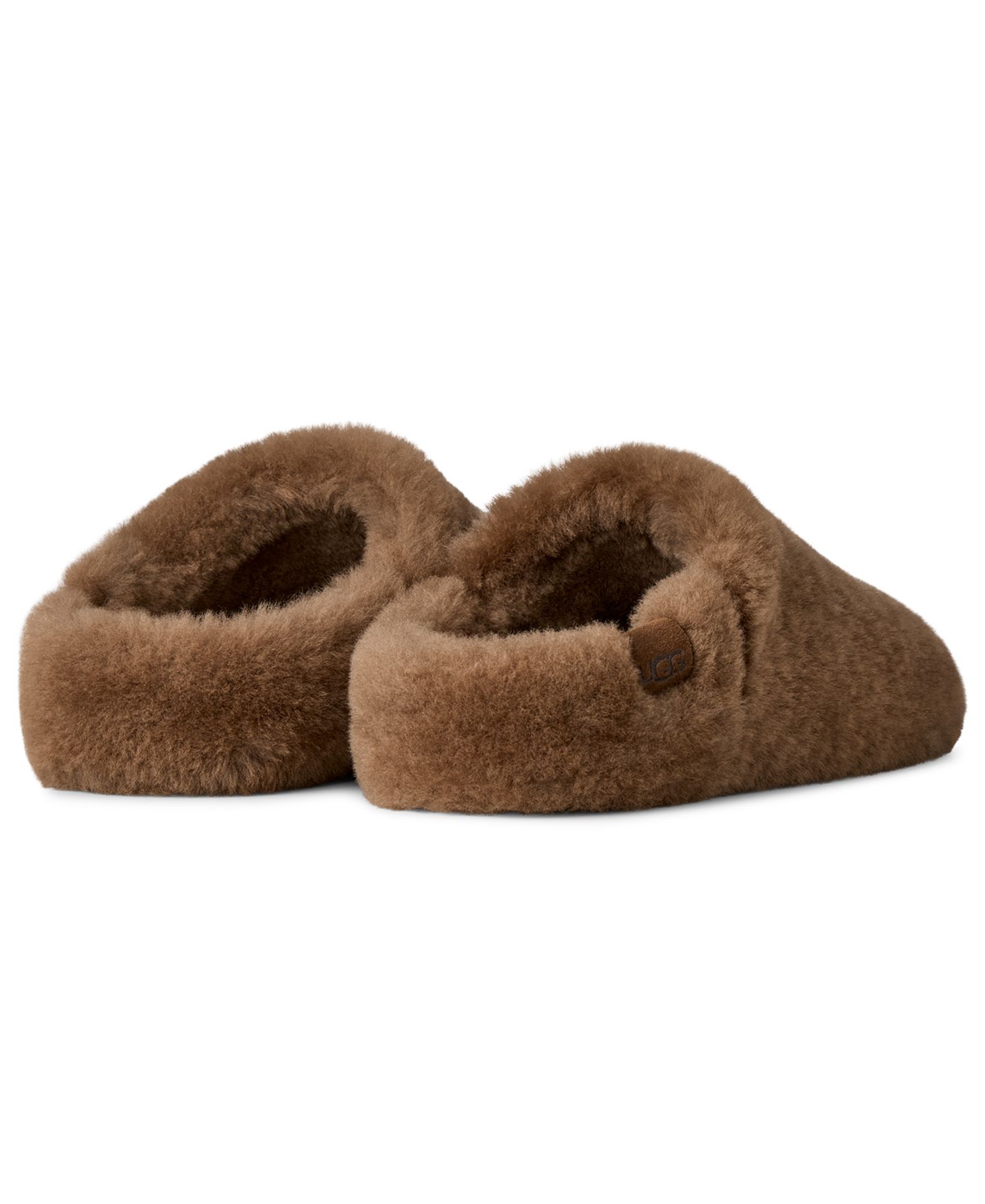 Женские тапочки UGG® Elea Fluffed Slip-On Slippers, цвет: Светлый бронзовый — фото 6