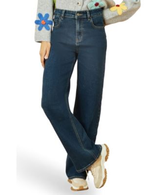 Women's High-Waisted Wide-Leg Stretch Jeans