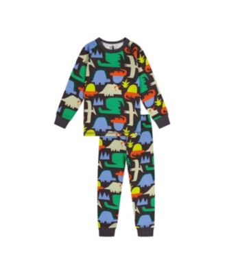 Kids&baby(6-12)Little and Big Boy Cotton Two Piece Pajama Set Dinosaur Print