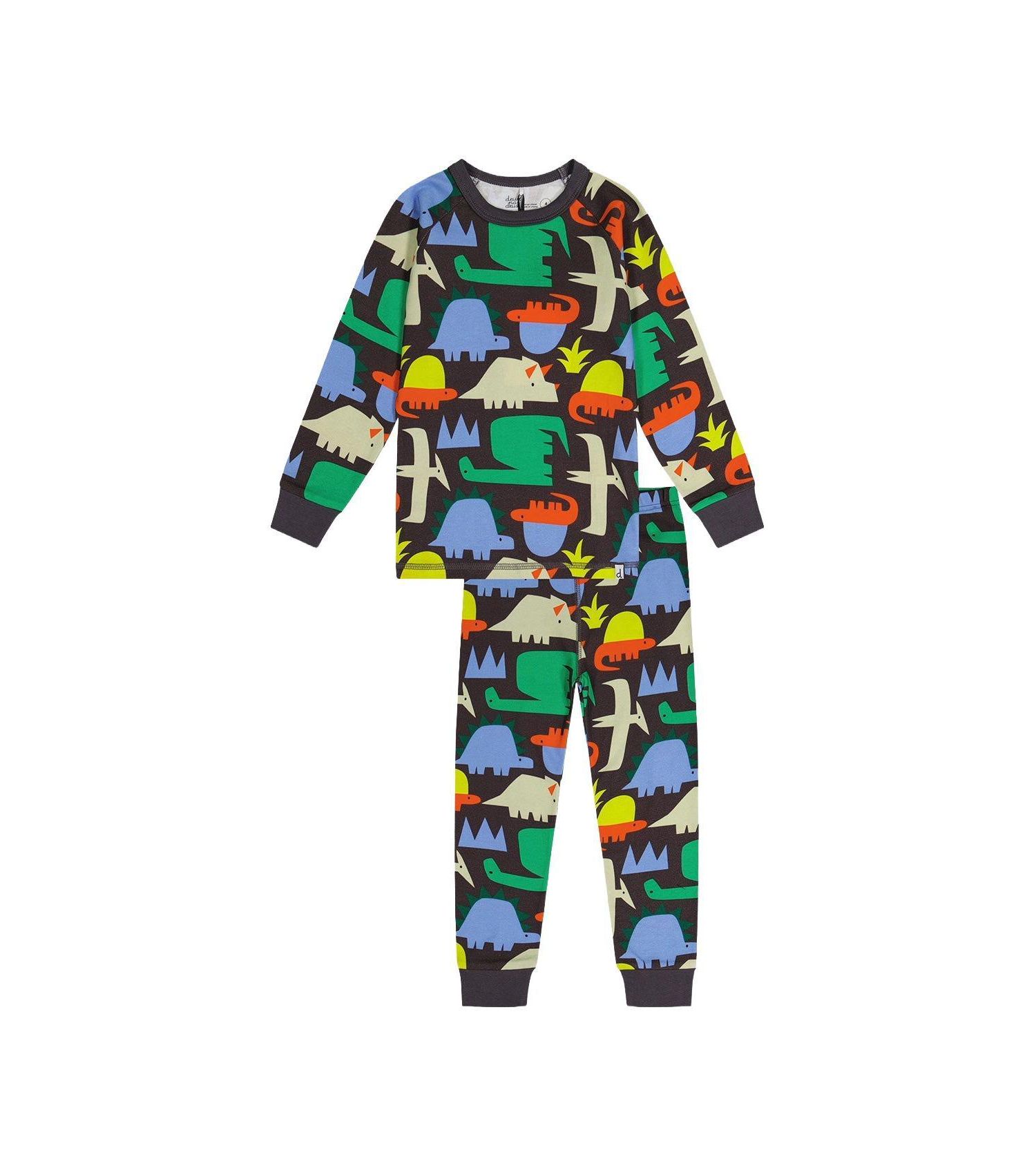 Kids&baby(6-12)Little and Big Boy Cotton Two Piece Pajama Set Dinosaur Print