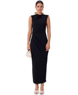 Women's Daria Midi Mock Neck Sleeveless Dress