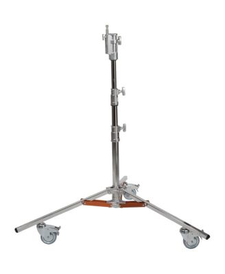 Low Boy Junior Double Riser Stand with Wheels, Supports 55 lbs, Maximum Height 75"