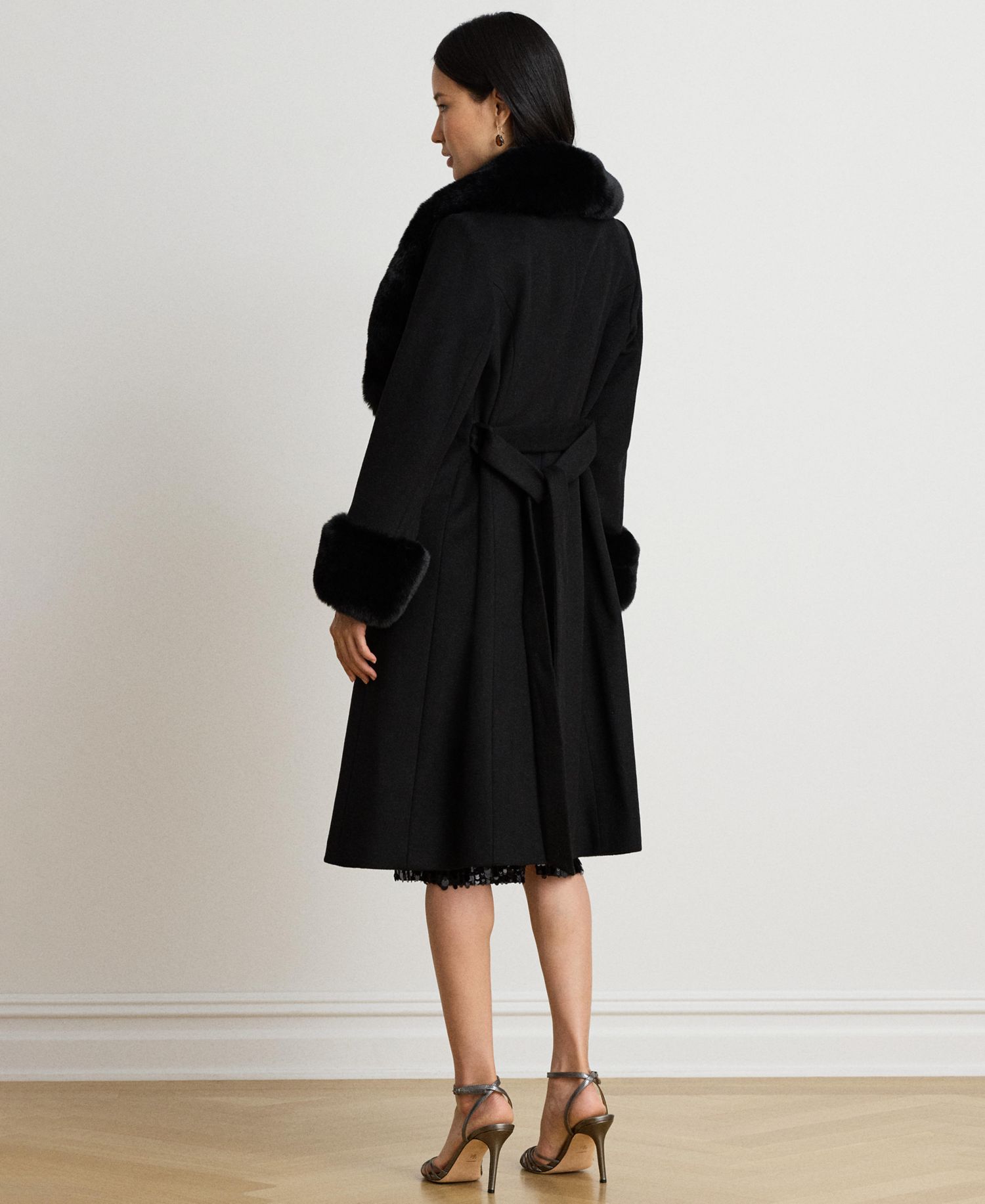 Women's Wool-Blend Wrap Coat