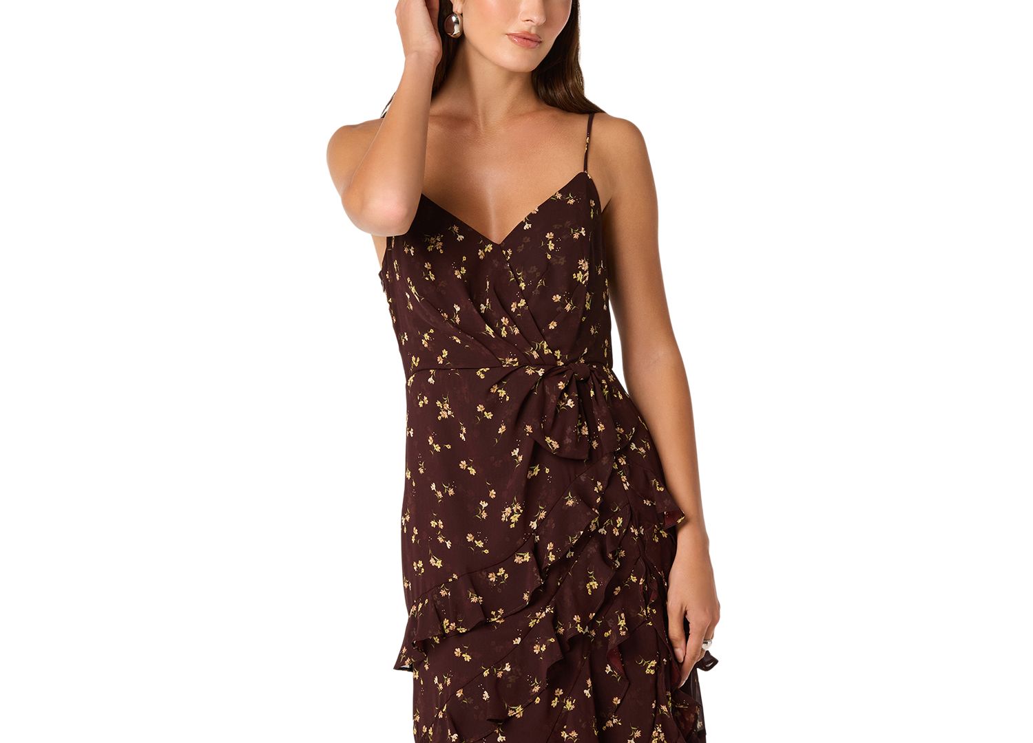 Women's Abriella Floral Ruffle Wedding Guest Maxi Dress