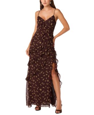 Women's Abriella Floral Ruffle Wedding Guest Maxi Dress