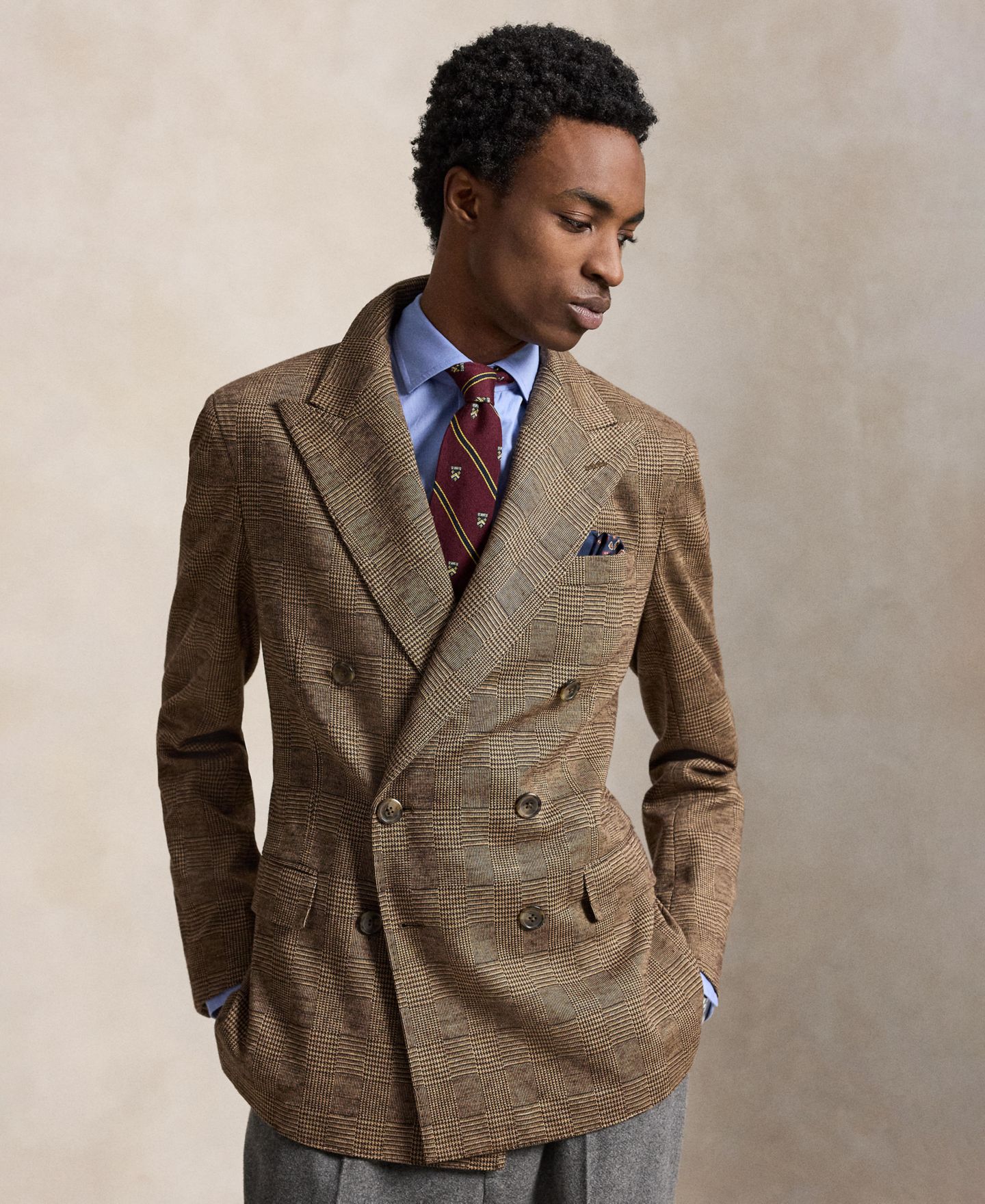 Мужской пиджак Polo Ralph Lauren Polo Soft Modern-Fit Knit Sport Coat, цвет: Рыжевато-коричневый / Коричневый — фото 1