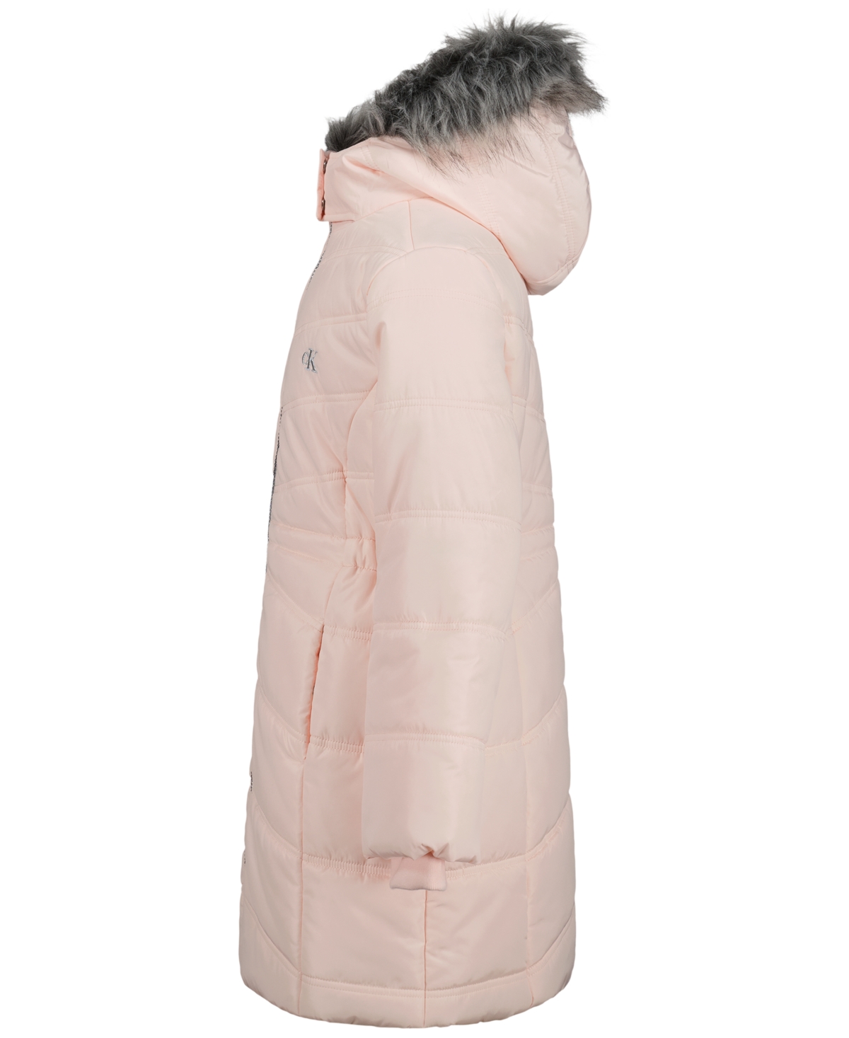 Calvin Klein Girls' 7-16 Aerial Hooded Puffer Jacket