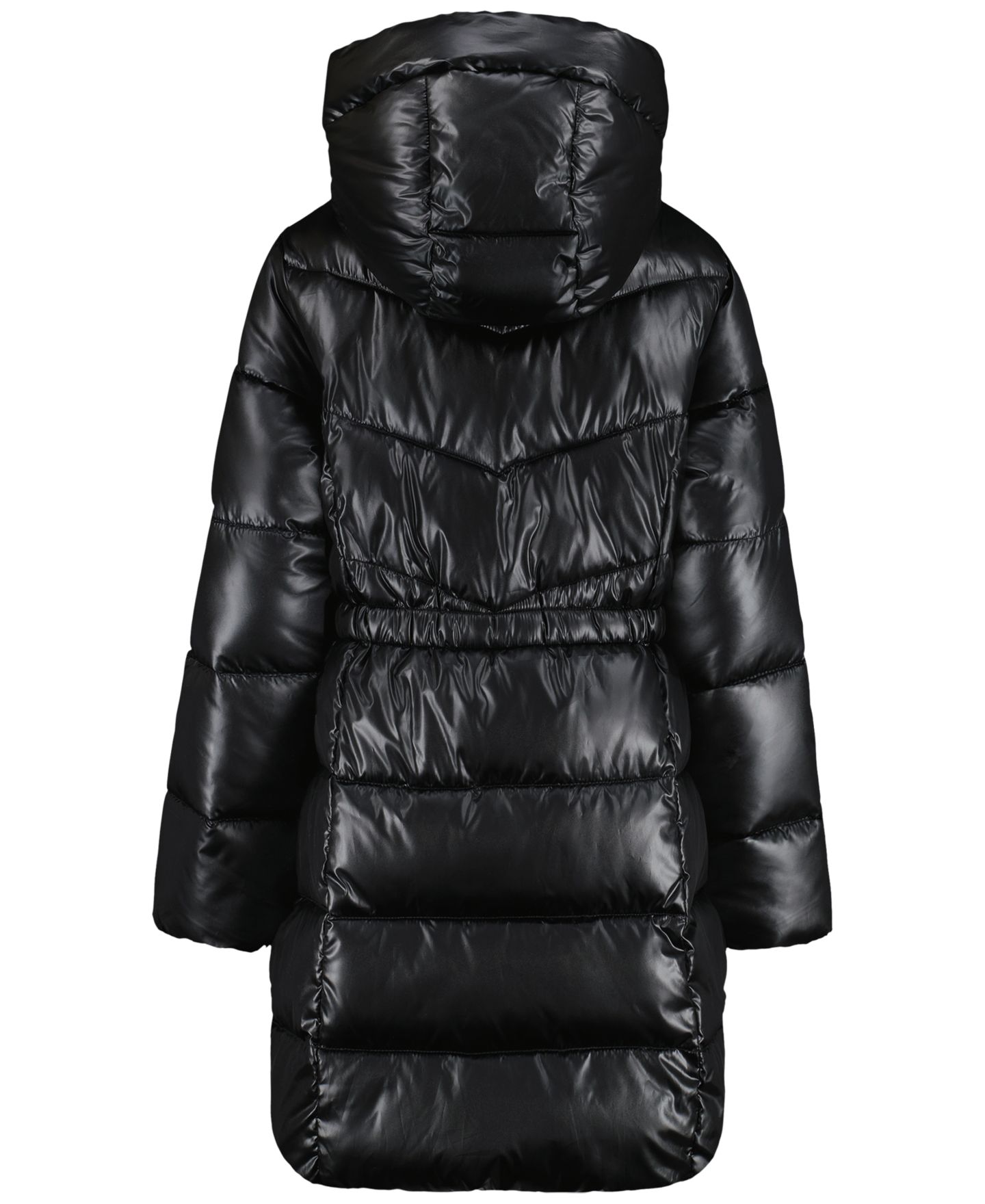 Куртка Calvin Klein Hooded Puffer для девочек, цвет: Чёрный — фото 2