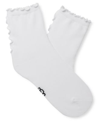 UGG Women's Karsyn Lettuce Edge Quarter Logo Socks