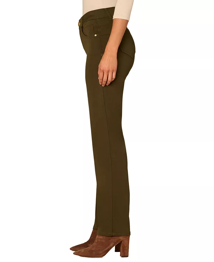 Petite "Ab"solution Mid-Rise Colored Straight-Leg Jeans - thumbnail 5