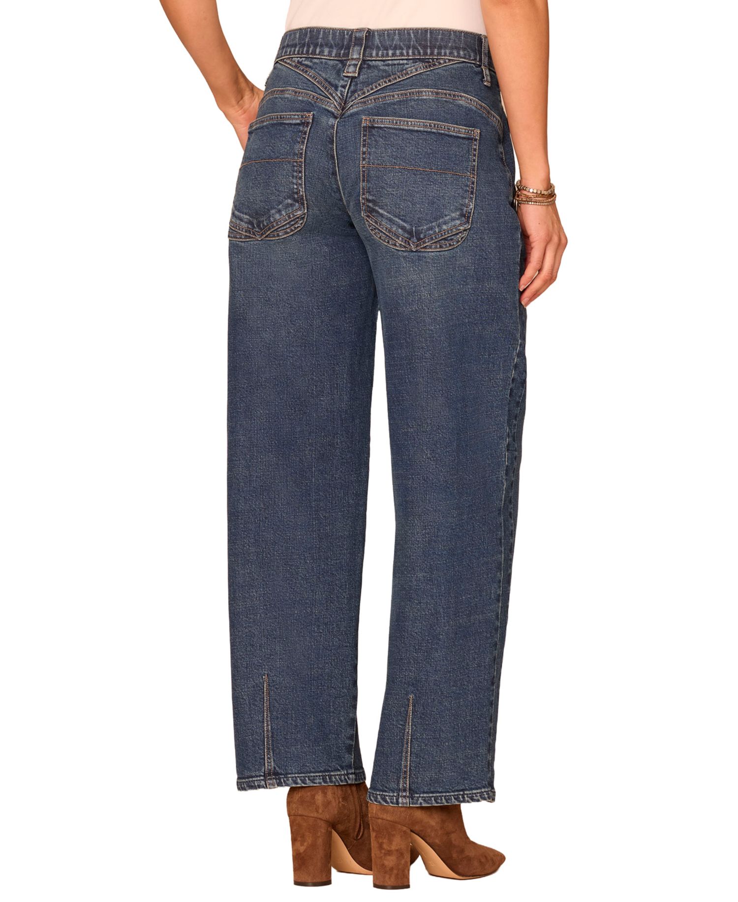Petite "Ab"solution High-Rise Barrel-Leg Jeans