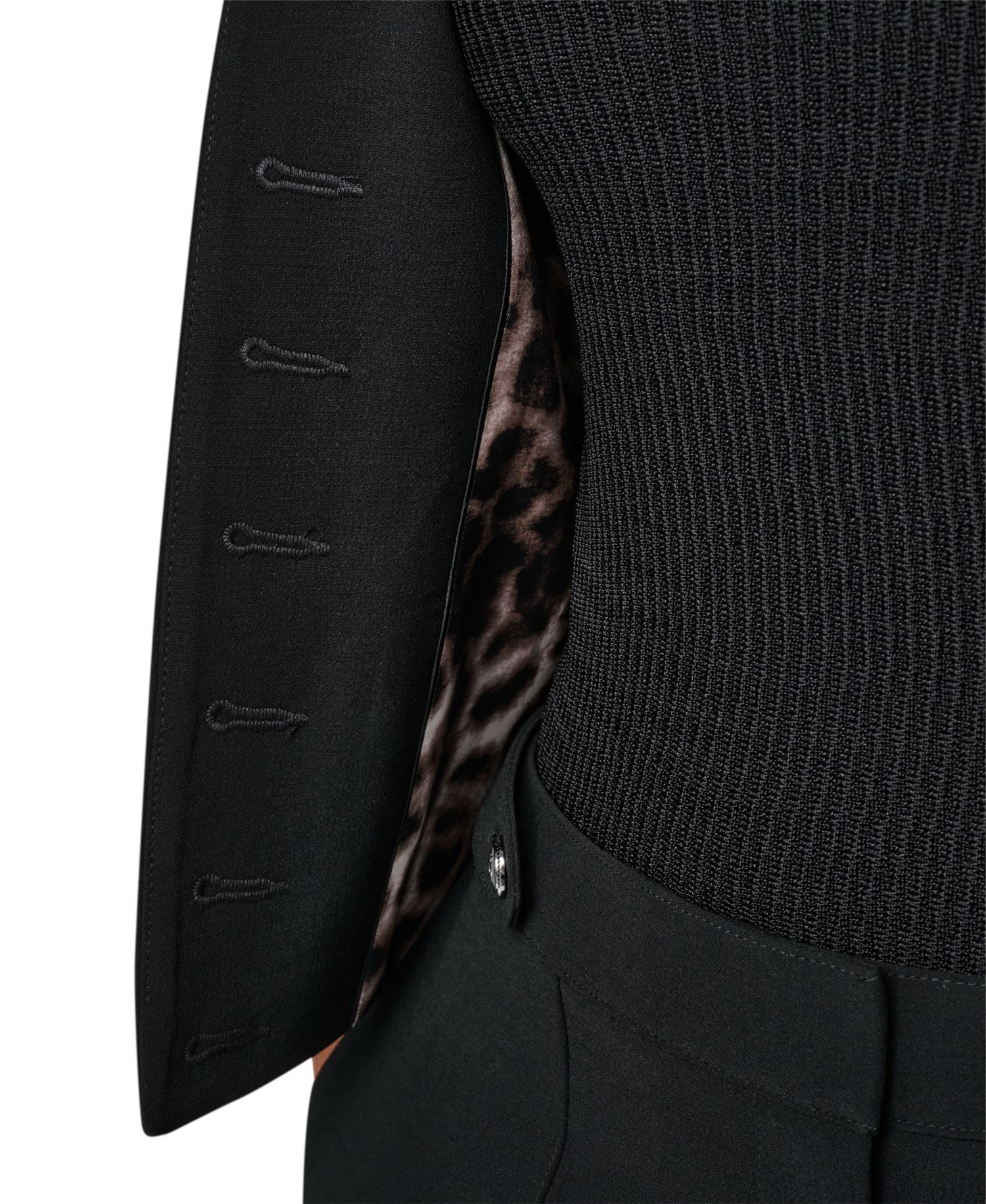Women's Cropped Collarless Long-Sleeve Jacket