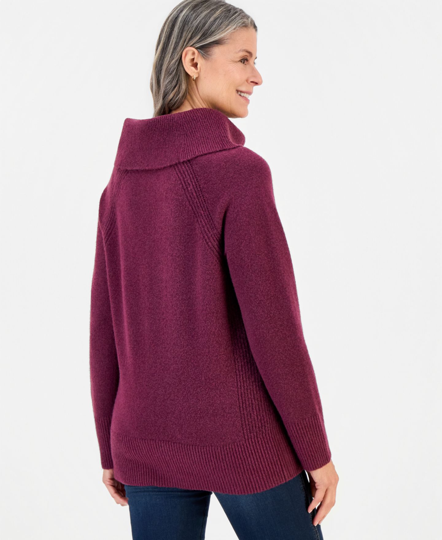 Женский свитер Style & Co Cowl-Neck, цвет: New Brickberry — фото 2