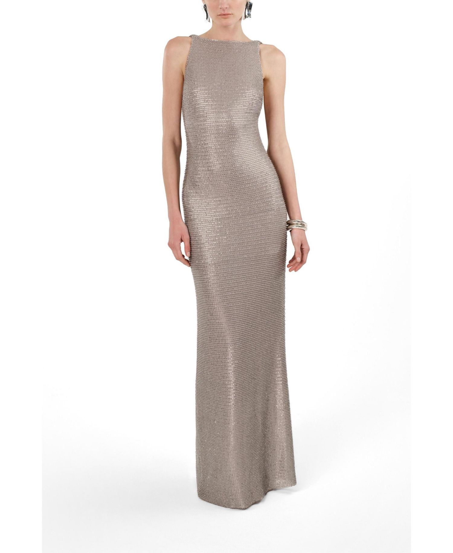 Women's Sequin Open-Back Maxi Dress