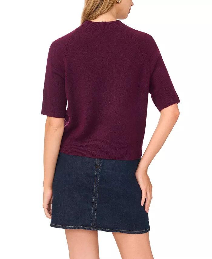 Women's Cozy Mock Neck Short-Sleeve Sweater - thumbnail 8