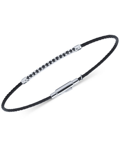 CHARRIOL Women's Laetitia Black Spineal Accent Two-Tone PVD Stainless Steel Cable Bracelet