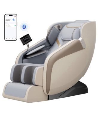 4D Massage Chair with Zero Gravity, Heat Therapy, Foot Massage, Airbags, Kneading, Bluetooth & LCD Touch Control